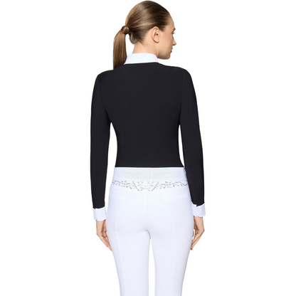 Samshield Women's Roxane Premium Long Sleeve Show Shirt, Black, Back View