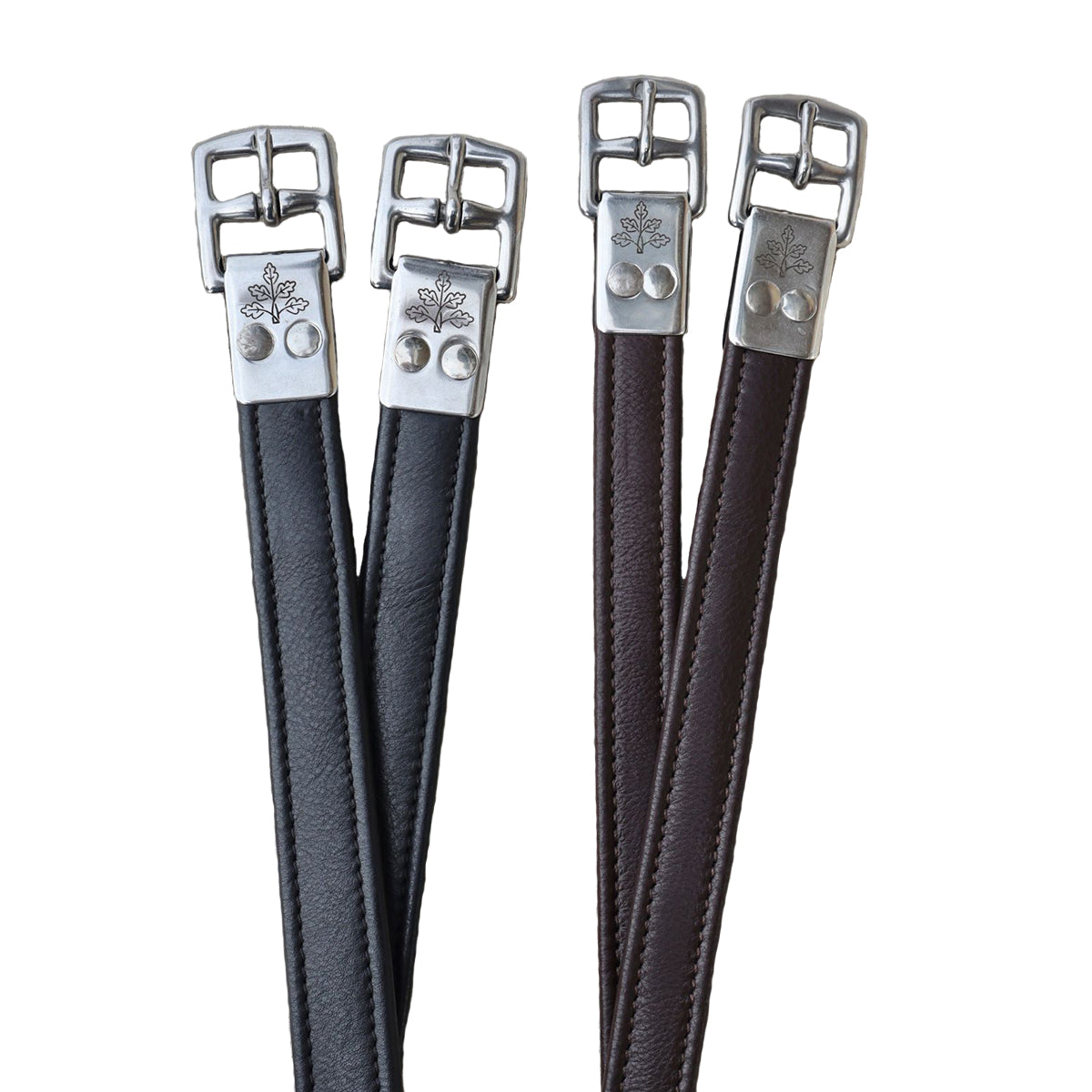 thumbnail image 2 of TMD 80cm Classic Dressage Stirrup Leathers - Non-Stretch Calfskin, Black 2 of 6
