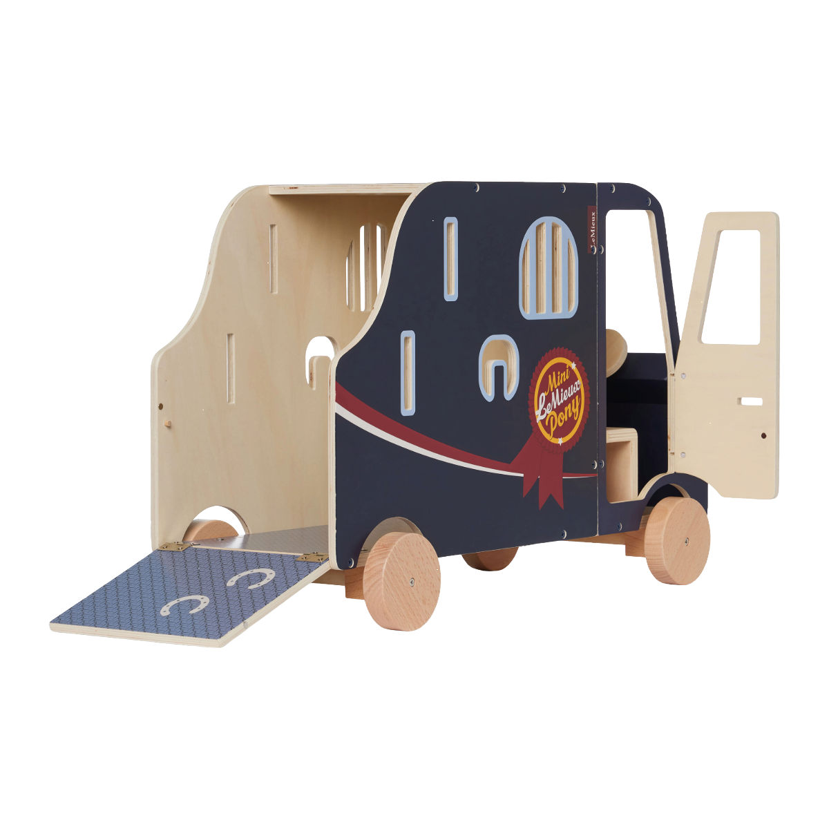 LeMieux Toy Pony Travel Lorry-Wooden-Door View