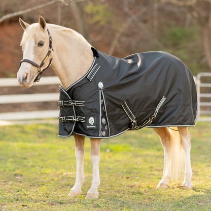 Equinavia Norse Pony Turnout Blanket 200g, Black, Horse View