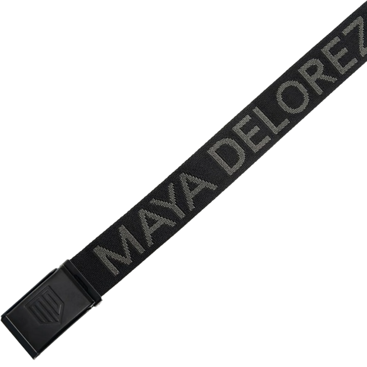 Maya Delorez Logo Webbing Belt-Black-Logo View