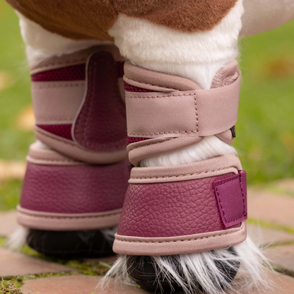 LeMieux Toy Pony Over Reach Boots, blackberry, model view