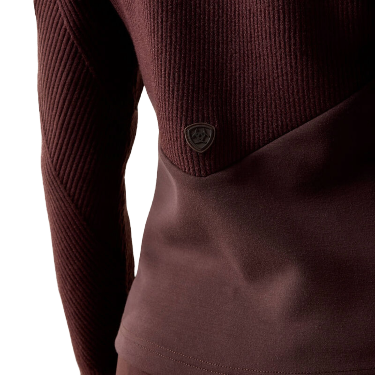Ariat Women's Skadi Full Zip Jacket model view in Chocolate plum