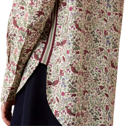 Ariat Women's Wolseley Long Sleeve Shirt model view in Bird Print