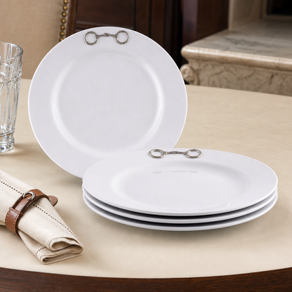 Arthur Court Designs - Equestrian Bit Melamine Lunch Plates - Set of 4