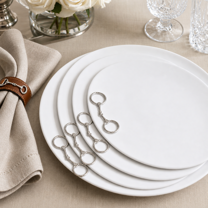 Arthur Court Designs - Equestrian Bit Melamine Lunch Plates - Set of 4