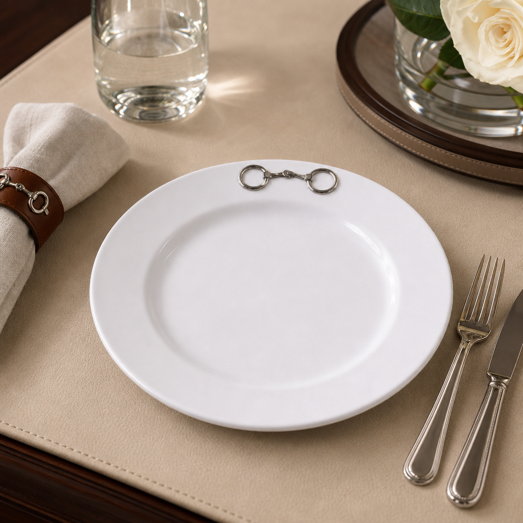 Arthur Court Designs - Equestrian Bit Melamine Lunch Plates - Set of 4