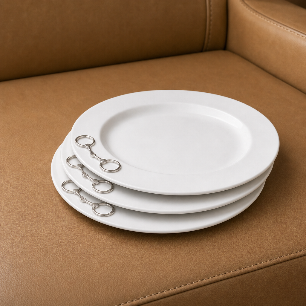 Arthur Court Designs - Equestrian Bit Melamine Lunch Plates - Set of 4