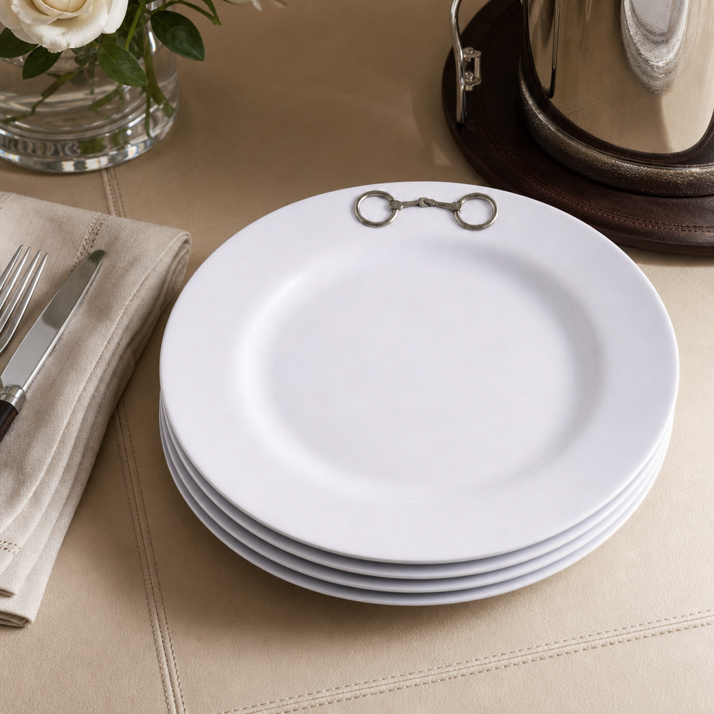 Arthur Court Designs - Equestrian Bit Melamine Lunch Plates - Set of 4