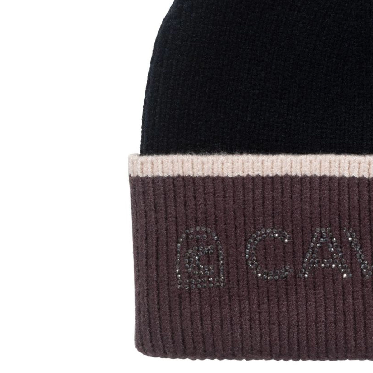 Cavallo Women's Cavaldina Knitted Hat-Black-Logo View