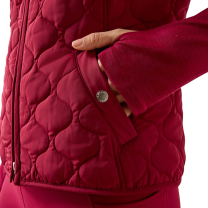 Ariat Women's Ashley 2.0 Insulated Vest model view in Beet Red