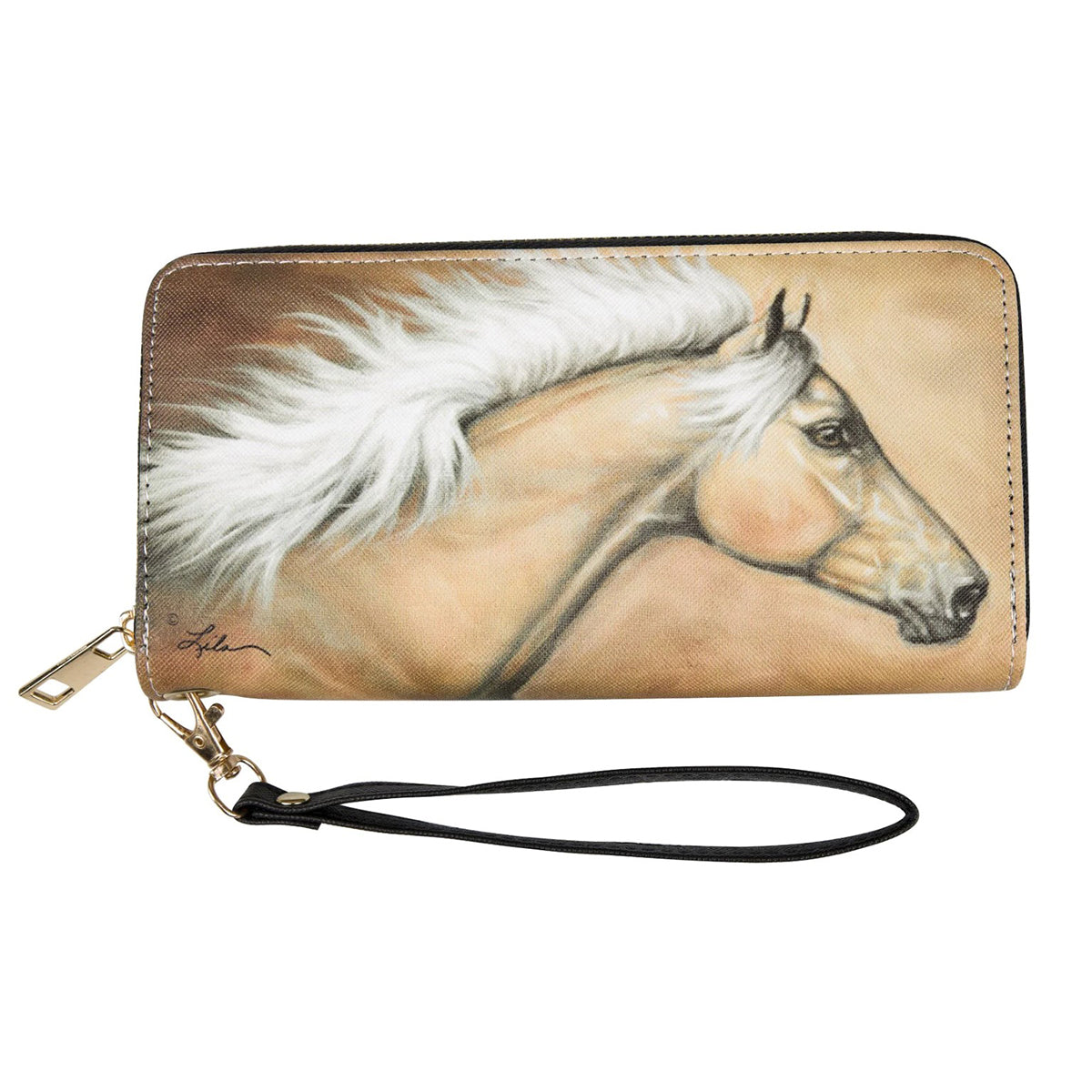 AWST Int'l "Lila" Palomino Clutch Wallet with Wristlet