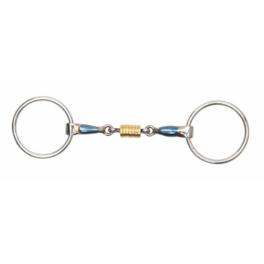 Shires Blue Sweet Iron Loose Ring with Roller Bit