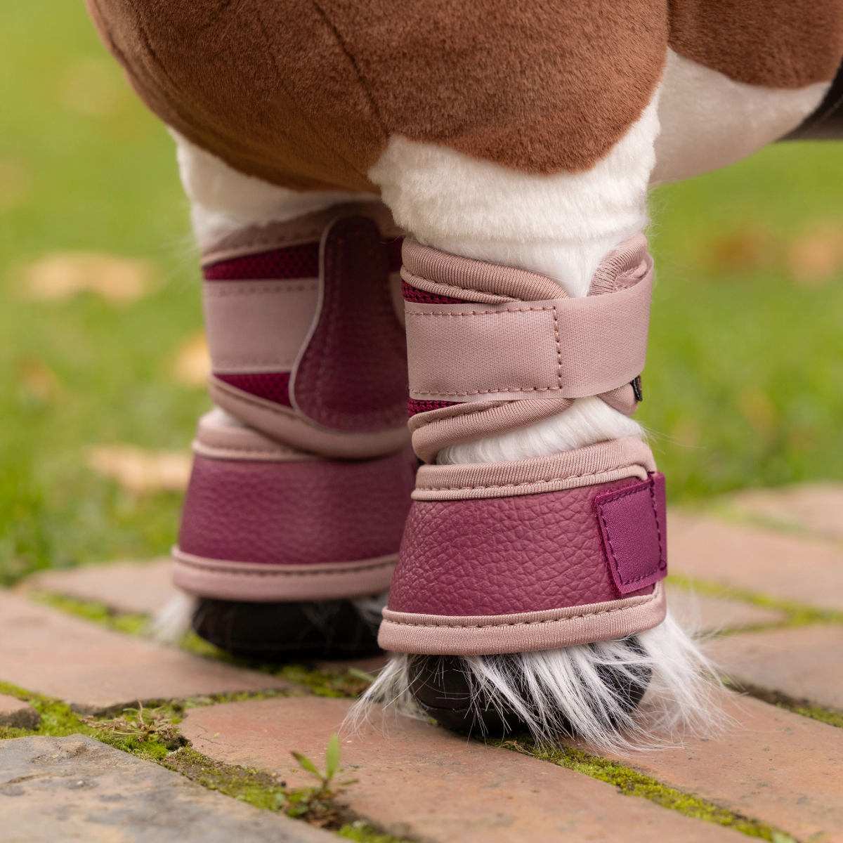 LeMieux Toy Pony Mesh Brushing Boots-Blackberry-Toy Model View