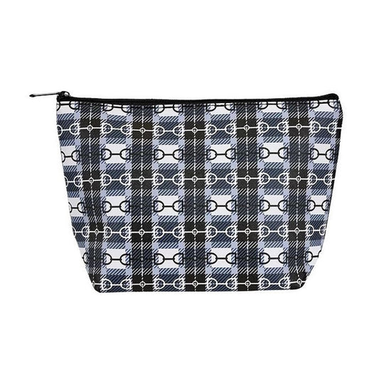 AWST Int'l Snaffle Bit Plaid Cosmetic Pouch