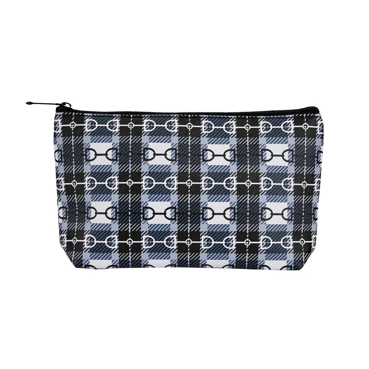 AWST Int'l Snaffle Bit Plaid Cosmetic Pouch