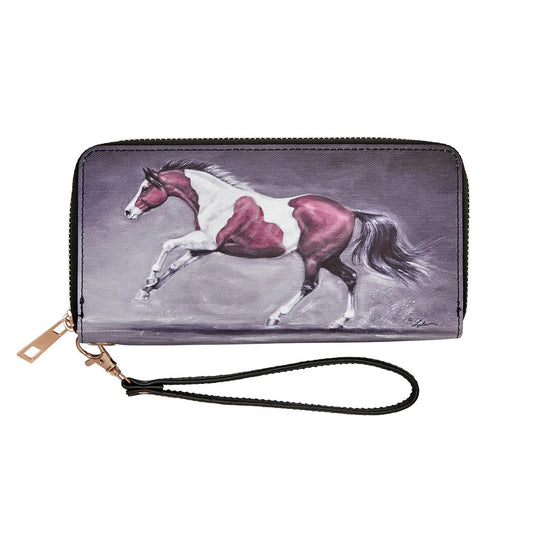 AWST Int'l "Lila" Paint Horse Clutch Wallet