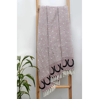 AWST Int'l Cotton Throw with Horseshoes