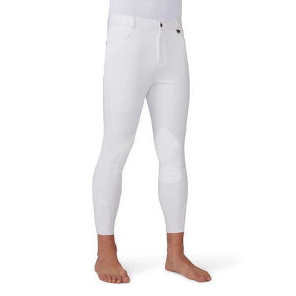 Ovation Men's EuroWeave Front Zip 4-Pocket Knee Patch Breeches
