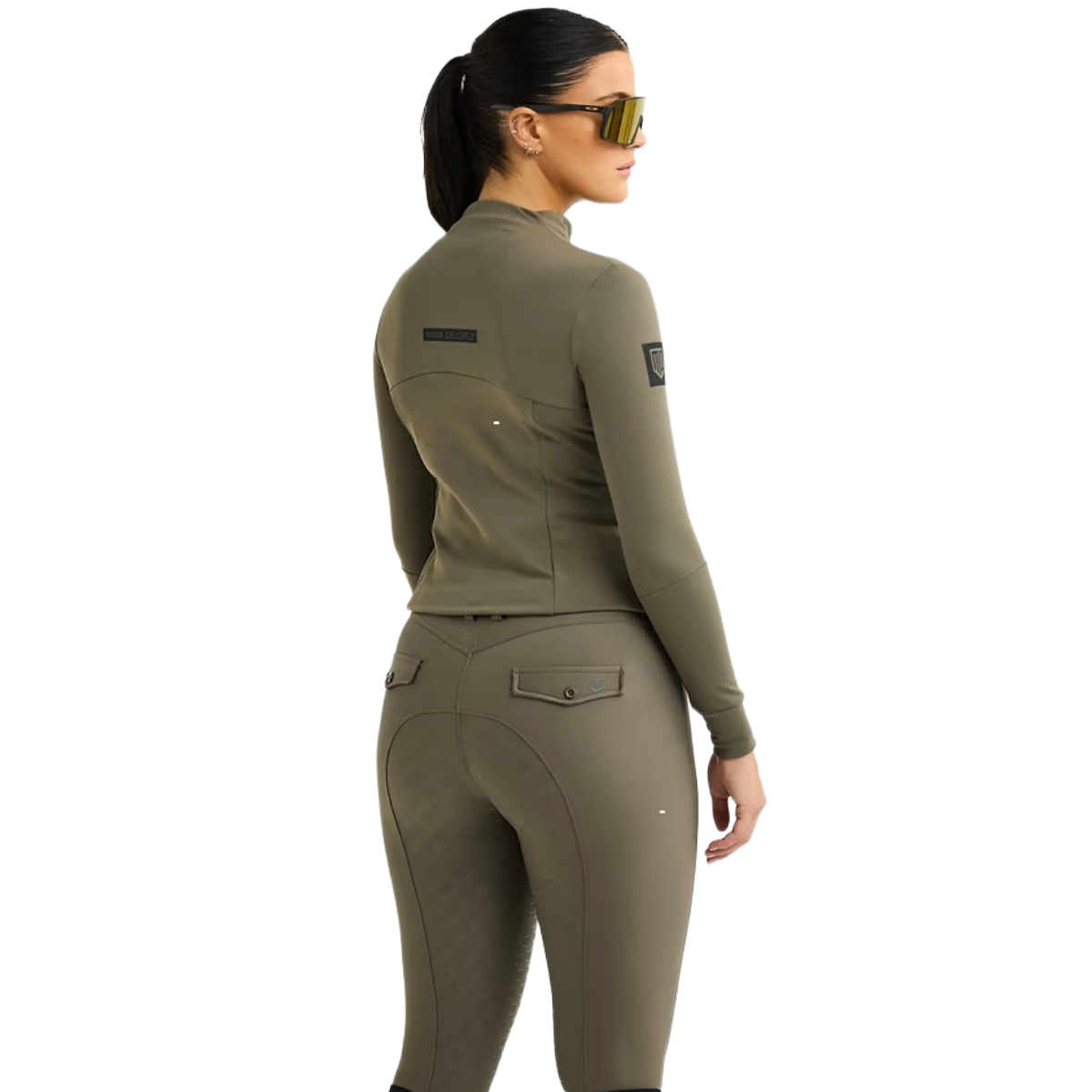 Maya Delorez Women's Silhouette Sports Jacket-Camo Brown-Back View
