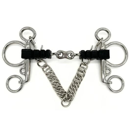 AJR Rubber Block French Link Baby Pelham Bit