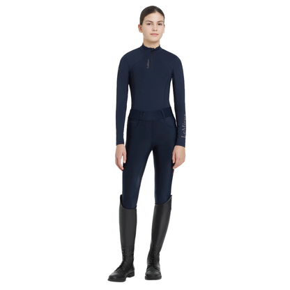 LeMieux Young Rider Classique Base Layer-navy-model-full body-front view