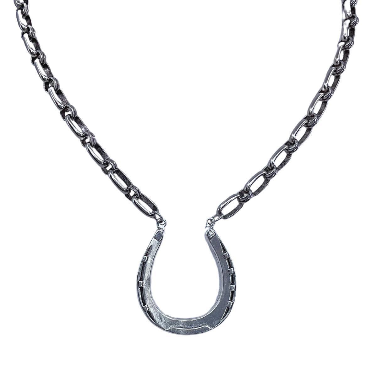 Erin Knight Designs Vintage Reproduction Sterling Plated Horseshoe Necklace
