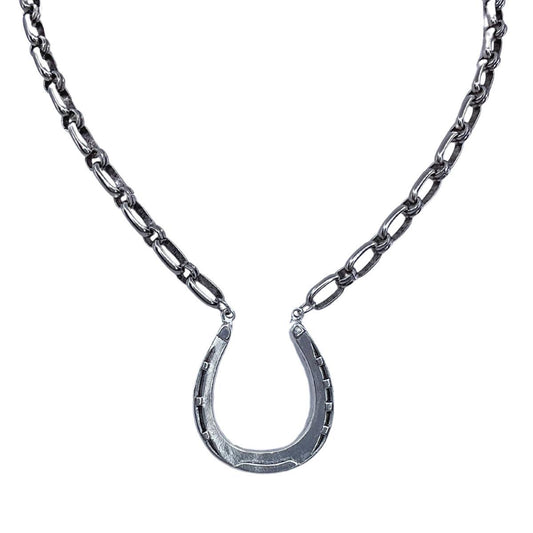 Erin Knight Designs Vintage Reproduction Sterling Plated Horseshoe Necklace