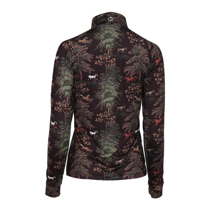 Dapplebay Autumn Toile 1/4 Zip LS Riding Top