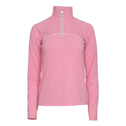 Dapplebay Women's Lady 1/4 Zip Aircut Long Sleeve Riding Top