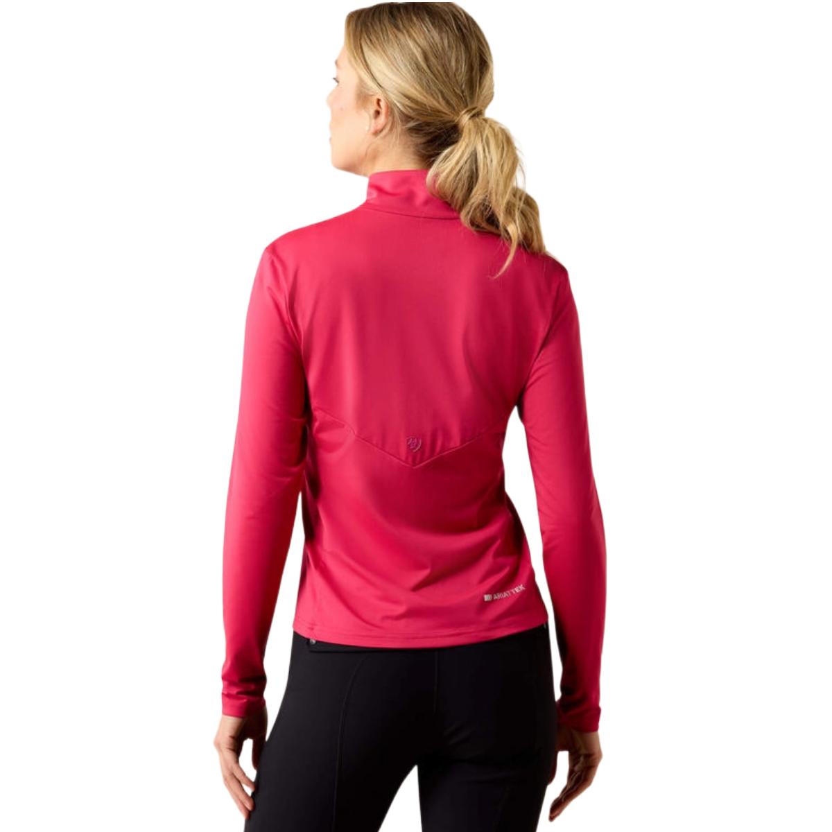 Ariat Women's Lunaveil 1/2 Zip Baselayer -Granita -  back view