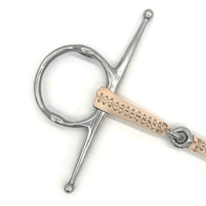 Jake Adams Single Jointed Leather Covered Nelson Gag Bit