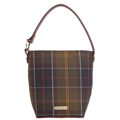 Barbour Cedar Mini Tartan Bucket Bag, Classic Tartan, front view
