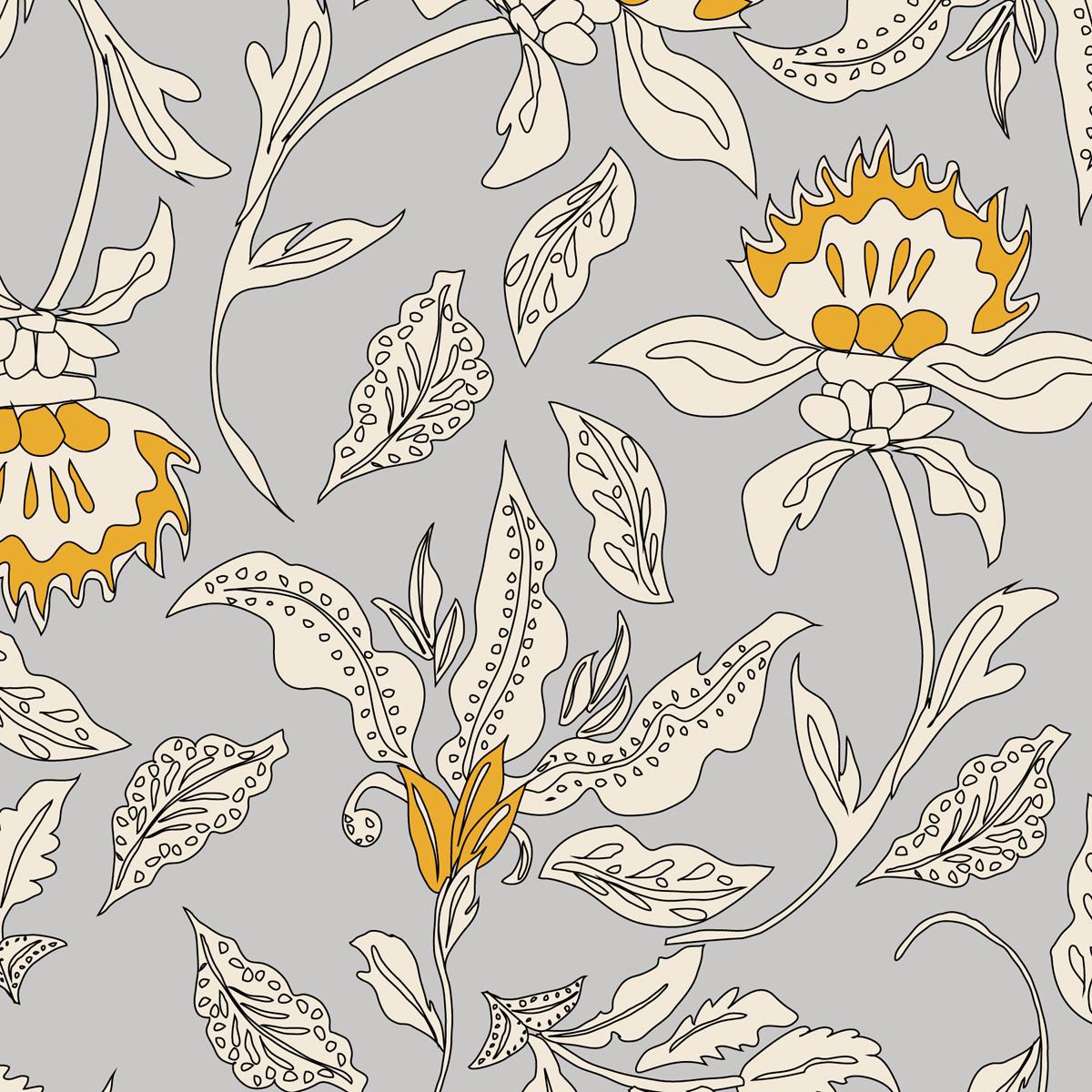 Kastel Dove Vintage Jacobean Scuba Pullover 1/2 Zip