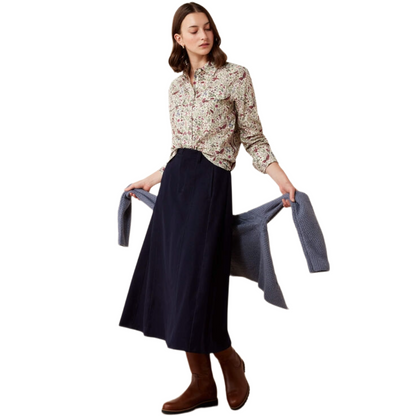 Ariat Women's Wolseley Long Sleeve Shirt model view in Bird print