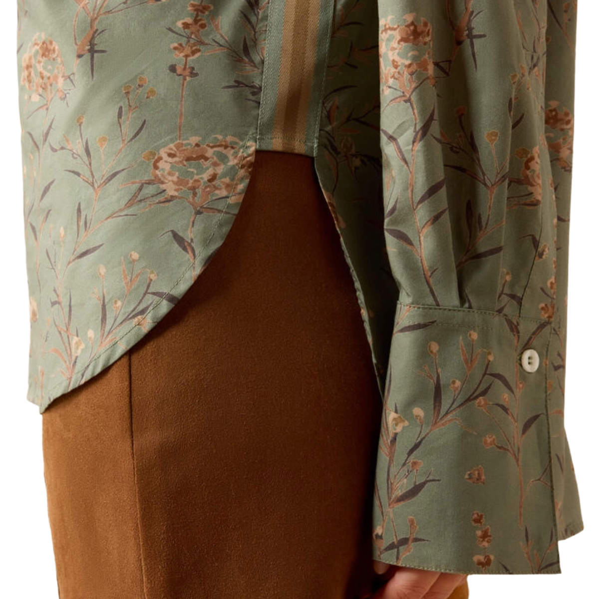 Ariat Women's Wolseley Long Sleeve Shirt model view in Botanical 