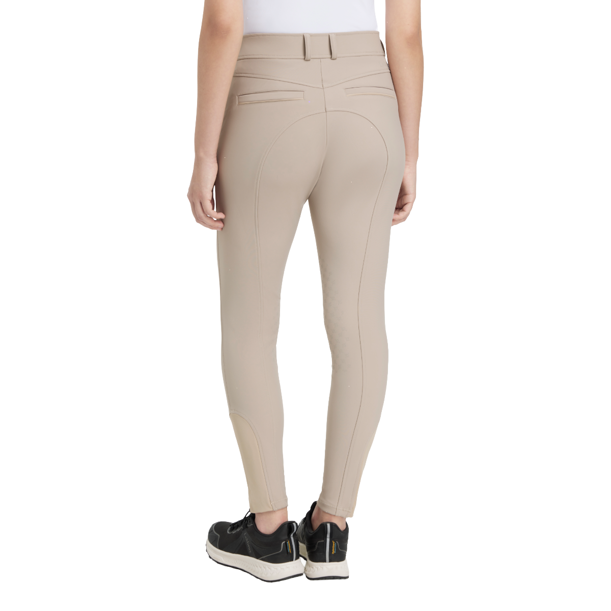 LeMieux Isabelle Knee Grip Breeches Model View in Almond