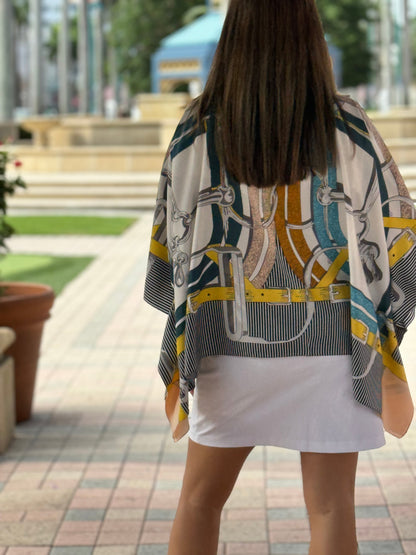 Stacy Bradley Design - Tunic - Bit Greens & Taupe