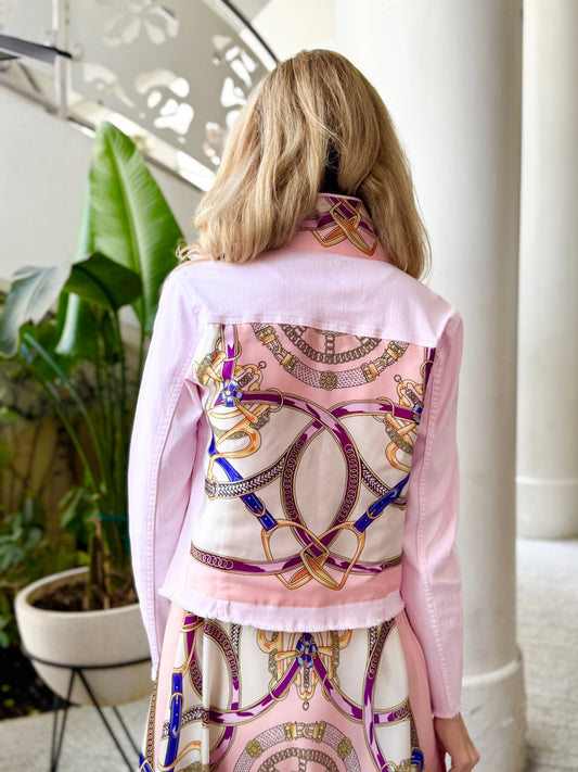 Stacy Bradley Design, The Pink Denim Jacket - Purple Stirrup