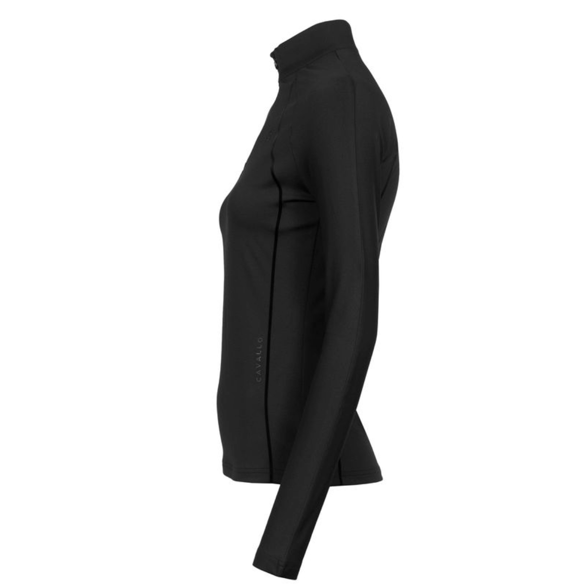 Cavallo Women's Cavaldivya HalfZip Long Sleeve Shirt-Blac-Side View