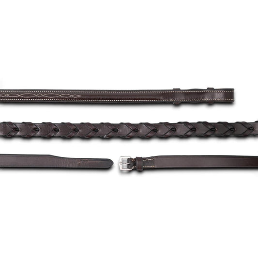 Jake Adams Raised Fancy Stitched Leather Laced Reins