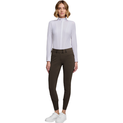 Samshield Women's Chloe Crystal Knee Grip Breech, Mocha, front view
