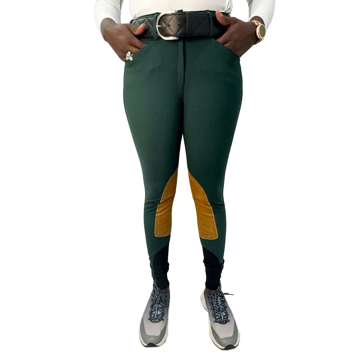 Tailored Sportsman Mid Rise Front Zip TechLight Knee Patch Breech