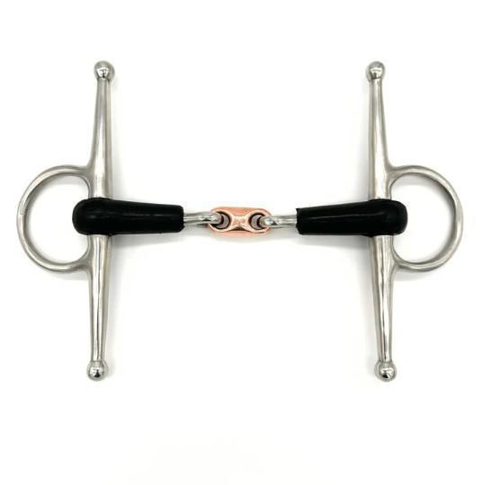 AJR Rubber Copper French Link Full Cheek Bit