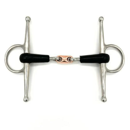 AJR Rubber Copper French Link Full Cheek Bit