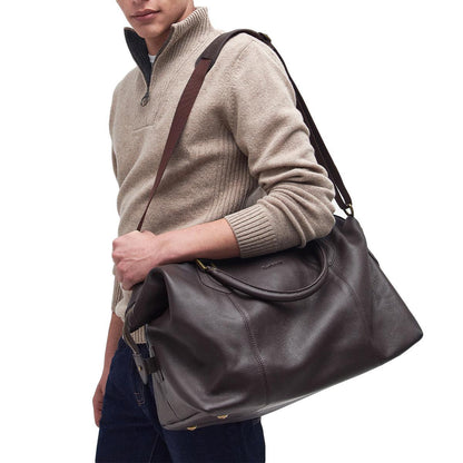 Barbour Leather Medium Travel Holdall