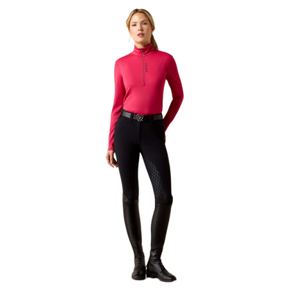Ariat Women's Lunaveil 1/2 Zip Baselayer- Granita - Full View