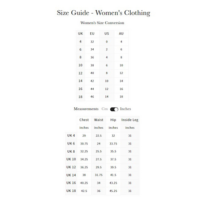 LeMieux Women's Lustre Half Seat Breggings - size chart