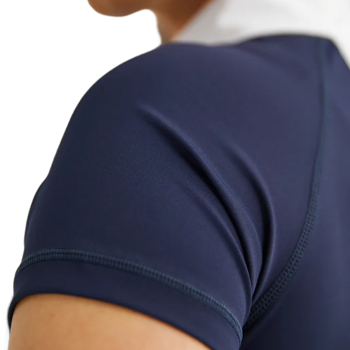 Maya Delorez Women's Competition Top-White/Dark Blue-Side View