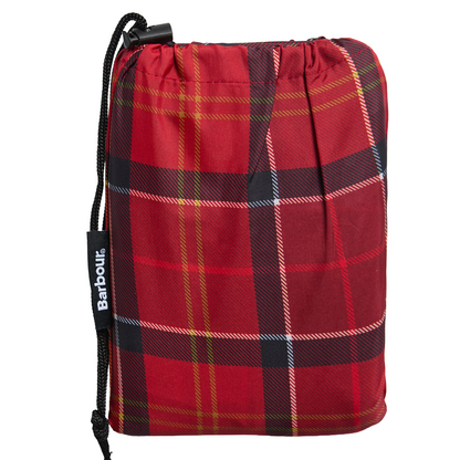 Barbour Tartan Showerproof Poncho, Cardinal Tartan, Bag view